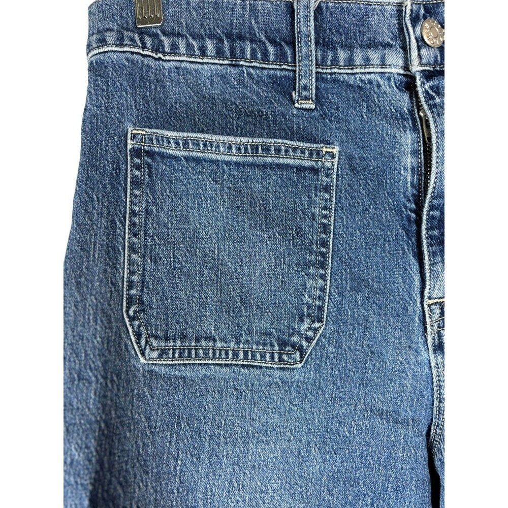 J.Crew Colette Sailor Pocket Wide Leg Jeans Size 29 High Rise Blue Denim - Picture 4 of 10